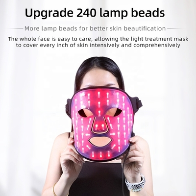 40*29.5cm LED 얼굴 마스크 4 컬러 라이트 포튼 여드름 치료 백화 실리콘 피부 관리