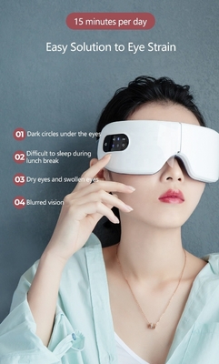 5V 기술 음악 눈 휴식 진동 마사저 가열 휴대용 피로 완화
