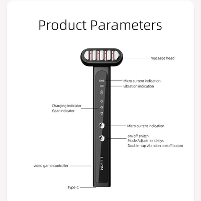 46G 온도 방지 노화 눈 마사저 펜 스틱 얼굴 목 눈 몸 EMS 마이크로 커런트