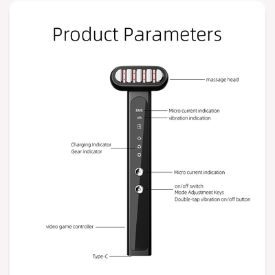 USB 충전 안구 밧줄 빛 치료 밧줄 Ems 진동 얼굴 마사저 안구 리프팅 46G