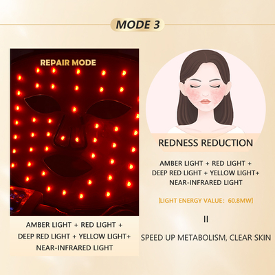 LED 광 광 펄스 얼굴 치료 마스크 진동 콤팩트 피부 관리 솔루션