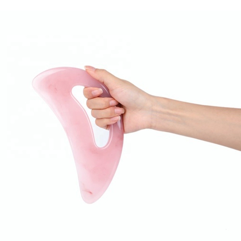 휴대용 목 마사저 심장 모양 녹색 자이드 가우샤 패드